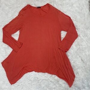 Sarah Santos Women’s Size XXL 2X Made In Italy Asymmetrical Flowy Dress Peach